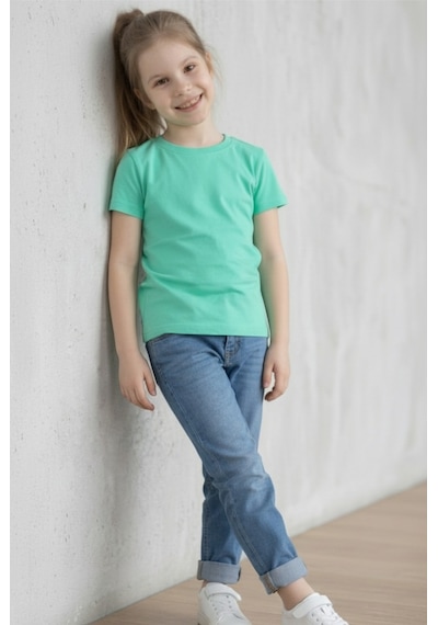Kiagu Mint Kısa Kol Basic T-shirt- Terletmeyen Esnek Kumaş Pamuklu Mevsimlik Mint Kısakol Kız Çocuk Tsort Mint Kiagu Mint Kısa Kol Basic T-shirt- Terletmeyen Esnek Kumaş Pamuklu Mevsimlik Mint Kısakol Kız Çocuk Tsort Mint