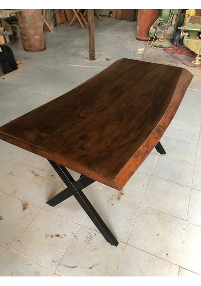 Bintaşmobilya Kütük Masa Ceviz Rengi 120X75.Cm