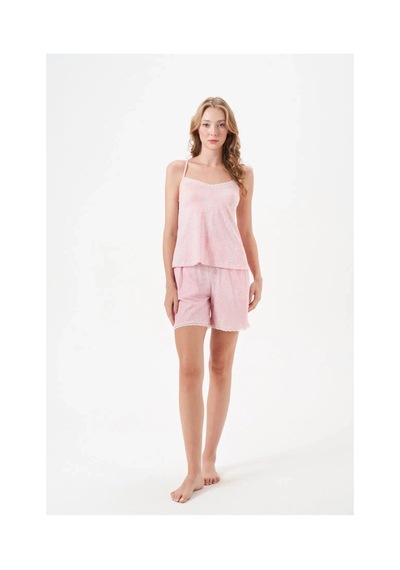 Angbutik Pjs 29029 Kadın İp Askılı Şort Takım PEMBE