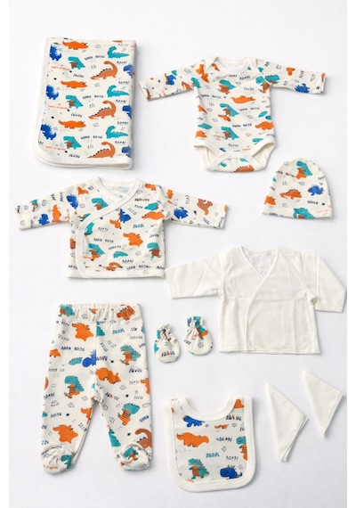 For My Baby 10'lu Bebek Hastane Çıkışı Zıbın Seti Bej