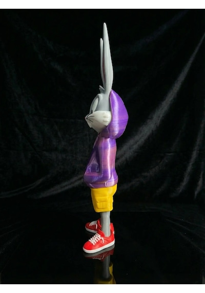 Dev Boy 60 Cm Bugs Bunny Figür - Kapüşonlu Şortlu Gözlüklü
