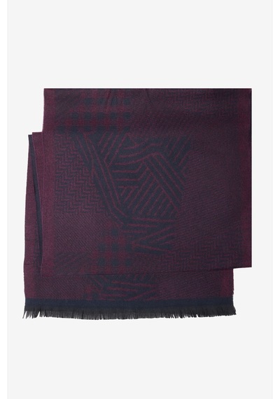 Altınyıldız Classıcs Erkek Lacivert Bordo Desenli Standart Fit Atkı