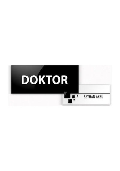 Kişiye Özel Doktor Duvar & Kapı İsimliği model 8