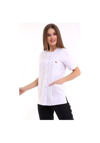 Kare Yaka Kadın Tek Üst - 171 Beyaz-6011