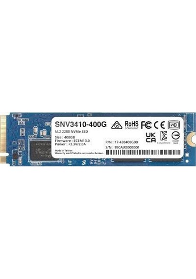 SYNOLOGY 400GB SNV3410-400G 3000-750MB/s M2   VME NAS DİSKİ