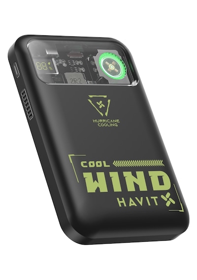 Havit Pb5232 10000mah Manyetik Magsafe Powerbank - 20w Hızlı Şarj Soğutma Fanlı Siyah