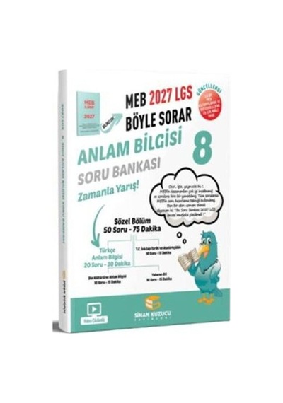 2027 8. Sınıf Anlam Bilgisi Soru Bankası Sinan Kuzucu