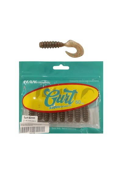 Hanfish Gurt 60 6cm Silikon Yem 8 Adet Gt100 Uv Bloodworm