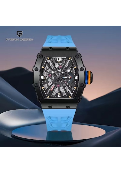 PD-1738 Tonneau Saat Erkek 42MM Su Geçirmez Kuvars Japon VH65 Safir Kristal Paslanmaz Çelik İş Saati
