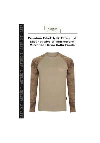 Astrid T Premium Erkek İçlik Termalust Seyahat Giysisi Thermoform Microfiber Uzun Kollu Fanila Çok Renkli