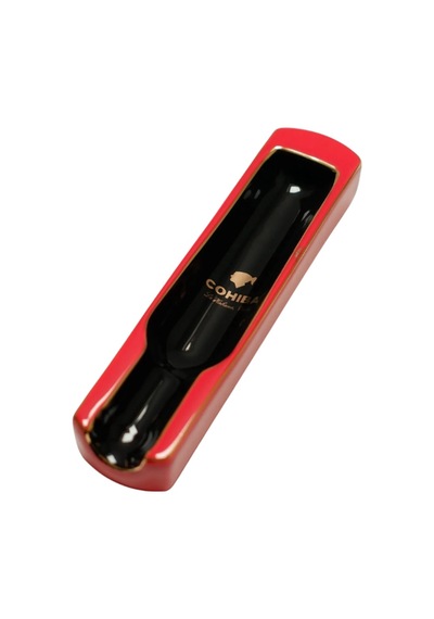 Cohiba Siyah Kırmızı Tekli Porselen Puro Küllüğü - Tr9707