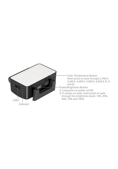 Smallrig 5745 Djı Osmo Pocket 3 İçin Rgbww Led Video Işığı