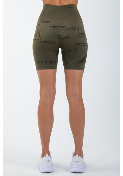 Maraton Active Slimfit Kadın Koşu Haki Şort 818015-haki