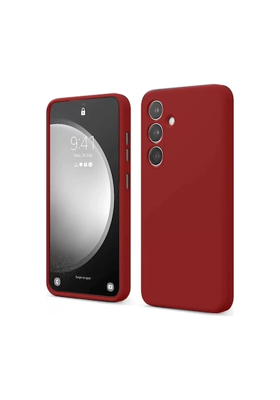 Newface Samsung Galaxy S24 Fe Kılıf First Silikon - Kırmızı