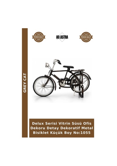 Delux Serisi Vitrin Süsü Ofis Dekoru Detay Dekoratif Metal Bisiklet Küçük Boy No:1055