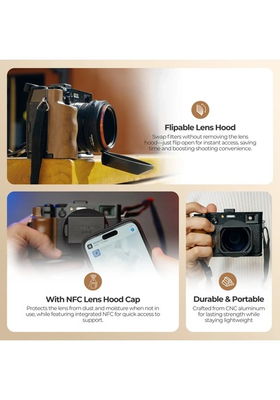 Freewell Fuji X100vı Real Lens Hood - Siyah