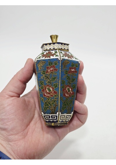 Antika Cloisonne Minyatür Kutu 12,5cm 175