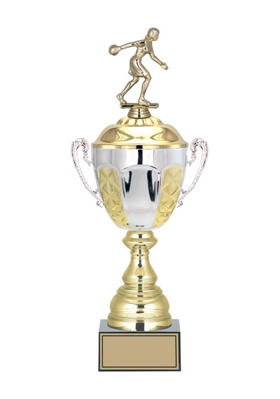 Odak Kupa - Figürlü Kupalar - Bowling Kadın Figürlü Kupalar Fg-087 B - 44 Cm Altın - Beyaz