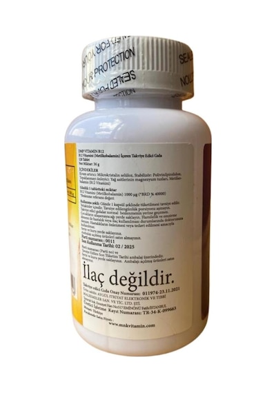 DMP Vitamin B12 1000 Mcg 120 Tablets + Hap Kutusu