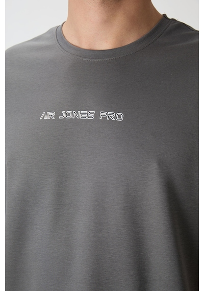 Air Jones Tommy Life Koyu Gri Pamuklu Kalın Yüzeyi Dokulu Oversize Fit Baskılı Erkek T-shirt - 88364 Koyu Gri Air Jones Tommy Life Koyu Gri Pamuklu Kalın Yüzeyi Dokulu Oversize Fit Baskılı Erkek T-shirt - 88364 Koyu Gri