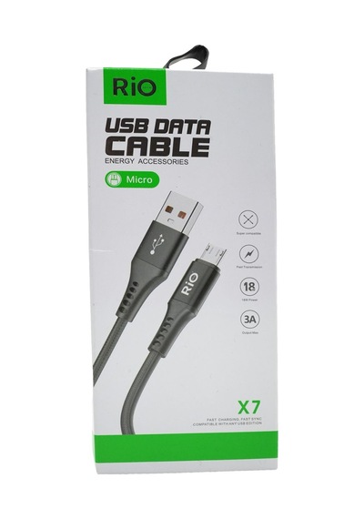 Rio X7 Mikro Usb Data Kablosu 18w Hızlı Şarj Ve Data Transfer