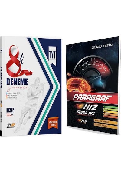 Hız Ve Renk Yayınları Tyt 8 Li Deneme İle Paragraf Soru Bankası Seti 2 Kitap