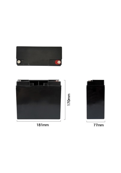 Boş Akü Kutusu 181x77x170mm Batarya Muhafaza Kutusu