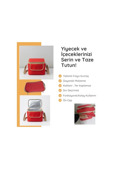 11 Lt Midi Lux Outdoor Kamp Termal Çanta-297 Kırmızı
