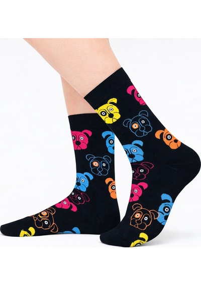 Carnaval Socks Köpekler Desenli Renkli Çorap Çok Renkli