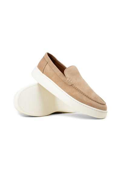 Deery Erkek Hakiki Süet Bej Loafer Ayakkabı - 04405mbeje01