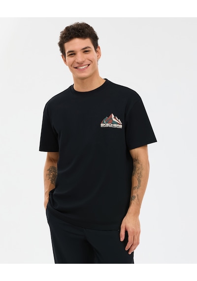 Skechers M Graphic Tee T-shirt Erkek Siyah Tshirt S2610059-3817