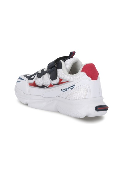Slazenger Kufa I Erkek Çocuk Cırt Cırtlı Beyaz / Lacivert Günlük Spor Ayakkabısı Beyaz - Lacivert
