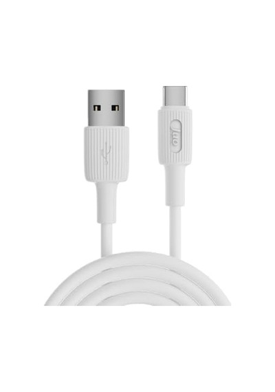 12w Usb-a To Type-c Silikon Hızlı Şarj Ve Data Kablosu Beyaz 2 Metre