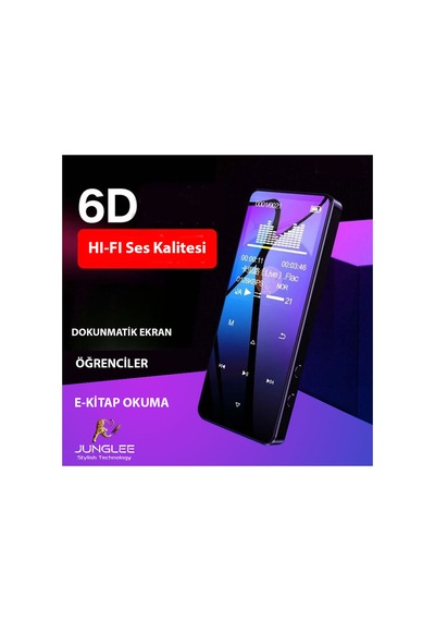 Bluetooth Lu Mp3 Mp4 Çalar Fm Radyolu Şarjlı Mp4 Player Dahili Hoparlör 8gb Hafızalı Müzik Çalar