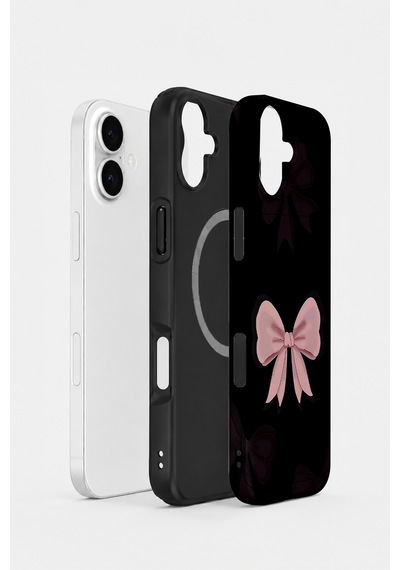 Velvoria Valestra Midnight Pink Bow Apple Apple iPhone Uyumlu 16 Plus Magsafe Koruma Kılıfı Valestra Magline - Midnight Pink Bow Velvoria Valestra Midnight Pink Bow Apple Apple iPhone Uyumlu 16 Plus Magsafe Koruma Kılıfı Valestra Magline - Midnight Pink Bow