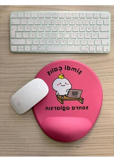Baskılı Oval Mouse Pad, Şimdi Çalış Sonra Ağlarsın Temalı