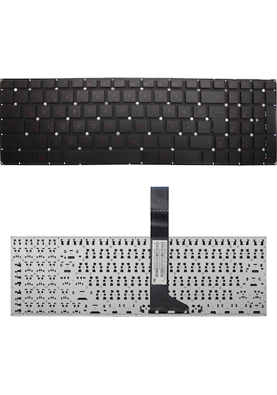 Kırmızı Tuş - Işıksız, Notebook Klavye - Asus X552l Muadili İle Uyumlu