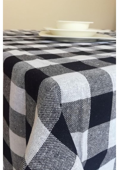 Deniz Marketim 140 X 140 Cm Siyah Yerli Masa Örtüsü Sofra Bezi Piknik Örtüsü Çok Renkli