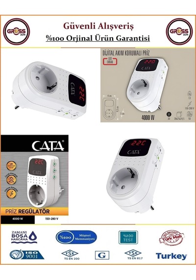 Cata Regülatör Akım Korumalı Priz - 4000w Yok