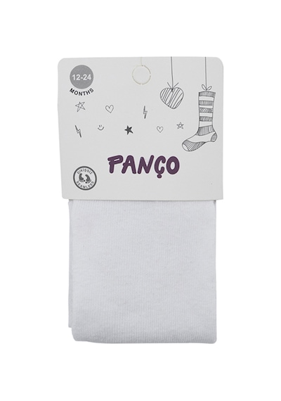 Panço Kız Bebek Pamuklu Beyaz Külotlu Çorap 2322GB11001