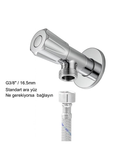 Aç Kapa Taharet Musluğu 1/2 - Dayanıklı Pirinç Gövde, Su Tasarruflu Ve Uzun Ömürlü Gri