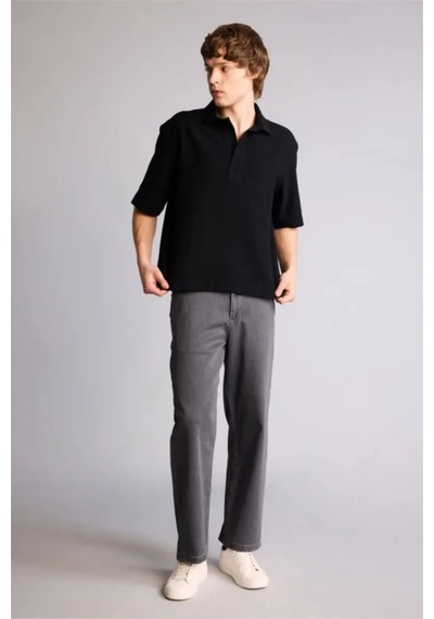 Defacto %100 Pamuk Boxy Fit Gömlek F8622ax26spbk81 Siyah-bk81