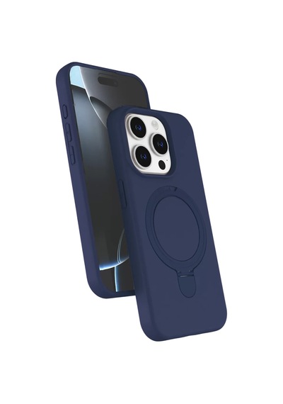 Newface Apple İphone 15 Pro Max Regal Magsafe Standlı Kapak - Lacivert