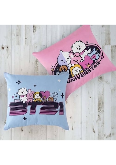 Taç Lisanslı Pamuk Bt21 Kırlent Çok Renkli Tekli Diğer