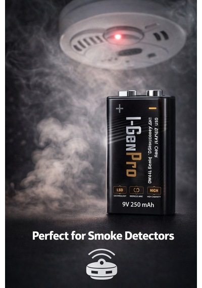 I-gen D925 2'li Aa/aaa/9v Pil Şarj Aleti + 2 Adet 9v Pro 250 Mah 1.2v Ni-mh Şarjlı 9v Pilli Set