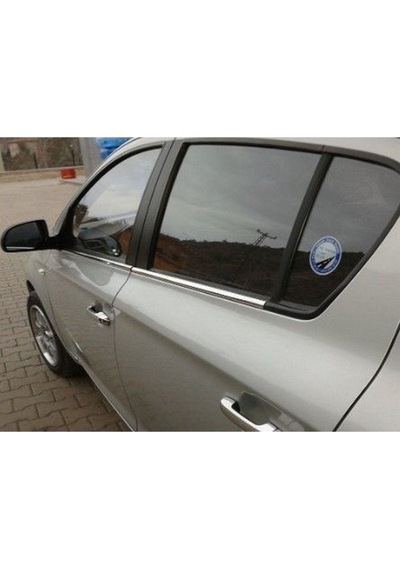 Hyundai I-20 2008-2012 Model Arası Krom Cam Çıtası 4 Parça Paslanmaz Çelik