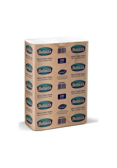 Belleza Ultra Z Katlı Kağıt Havlu 23 Cm x 24 Cm  4000 Yaprak