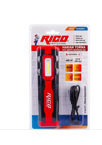 Rico 400 Lümen Şarjlı Mıknatıslı Led Lamba Işıldak Fener 013-rc0044 3 Renk Yanabilme
