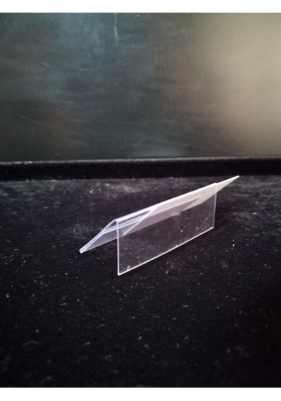 10 Adet Pvc Etiketlik Ürün Önü İsimlik 6x3 Cm Açılı Ürün Tanıtım