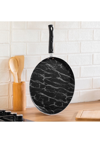 Porsima 579.0127 Granit Yanmaz Yapışmaz Tava Krep Tavası 32 Cm Siyah